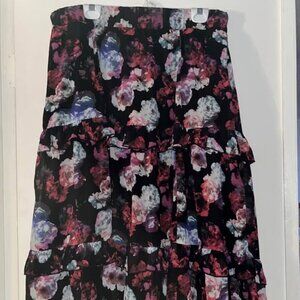 NWOT! Torrid Floral Ruffled Long Skirt, size 2 (2X)